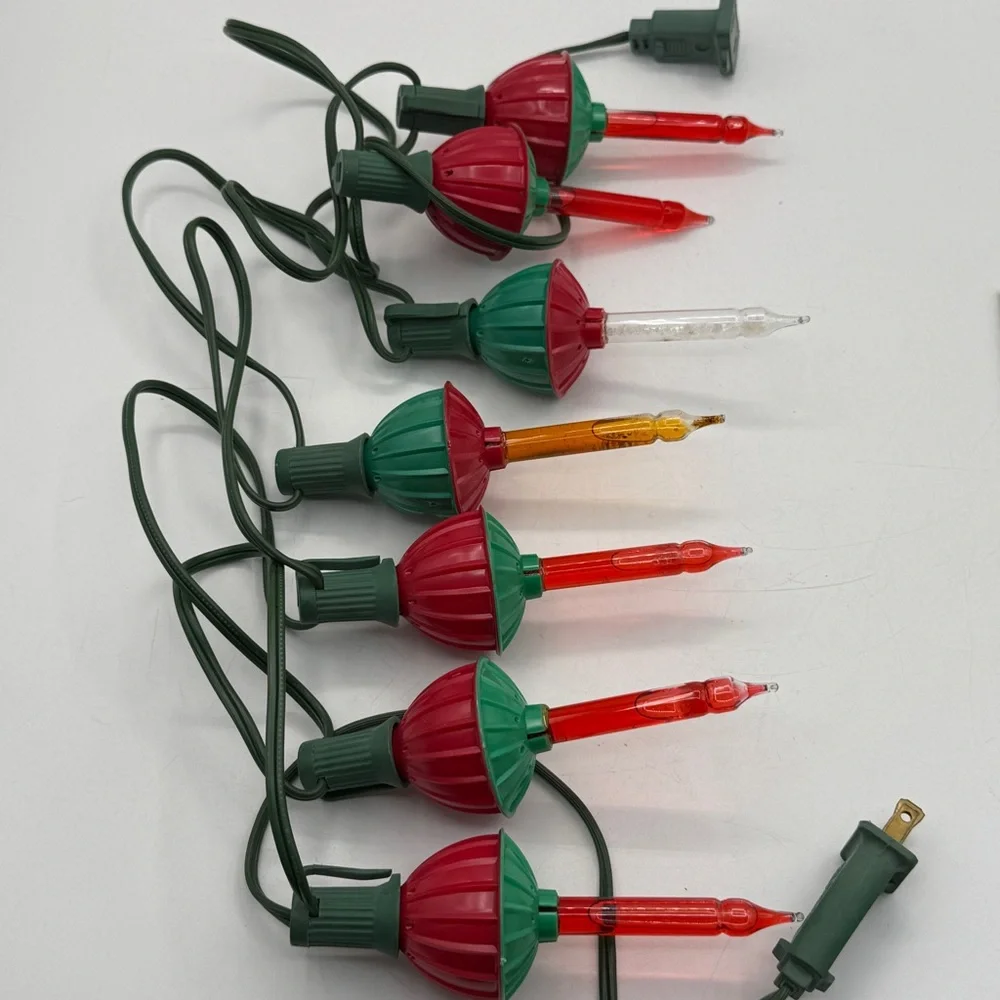 Vintage NOMA Bubble Lites 7 String Light Set W/Clips 1 No Liquid 4 Fully Working